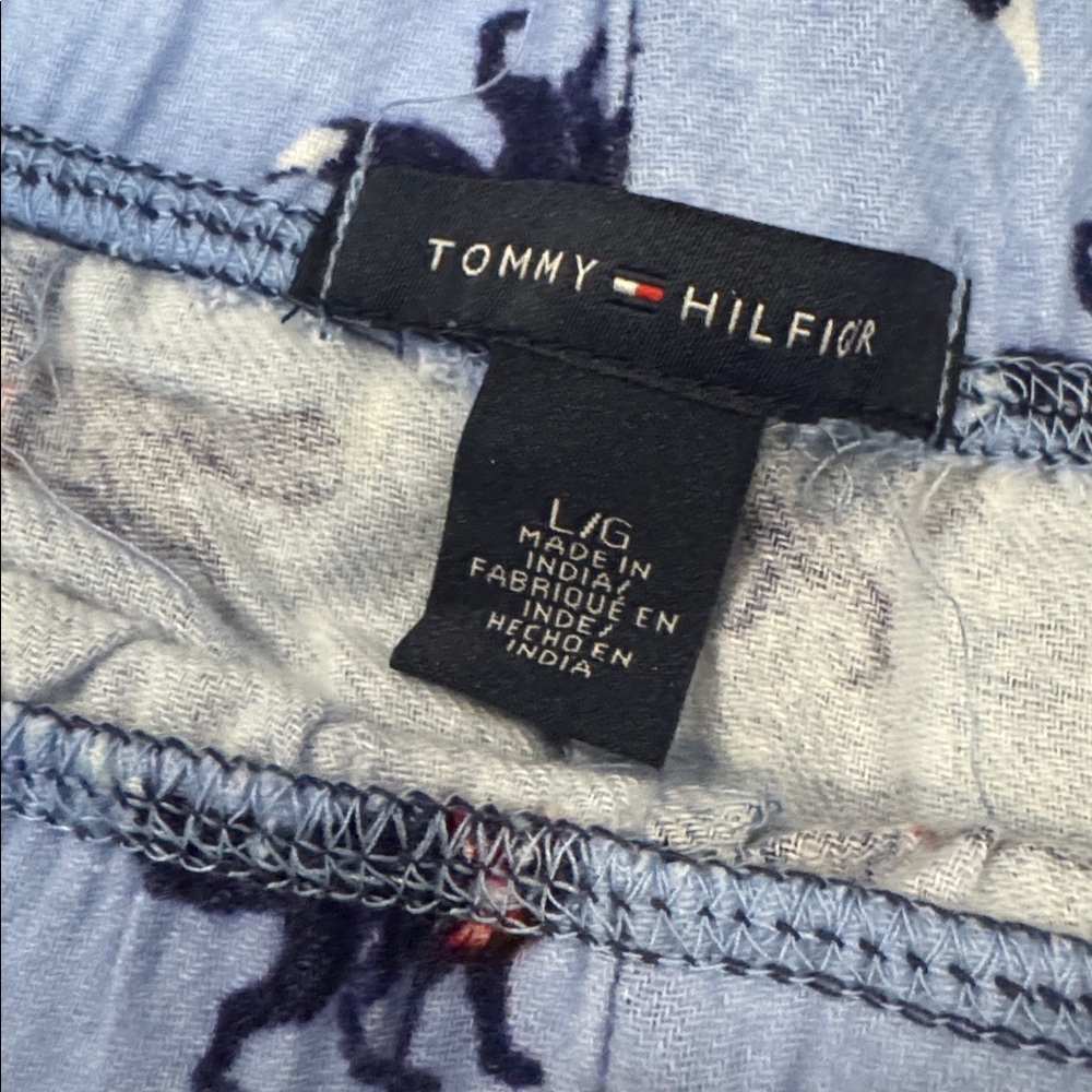 Tommy Hilfiger Women’s Pajama Shorts | Light Blue Fox Print | Size L - Picture 2 of 4